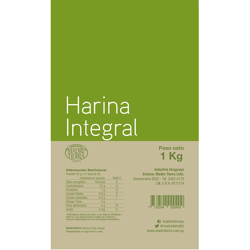 Harina Integral 1 Kg - Madre Tierra